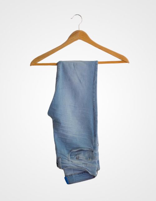 Faint Washed Denim Blue Jeans